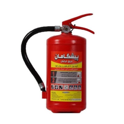 کپسول آتش نشانی 4 کیلوگرمی پودر و گاز پیشگامان با پودر ABC