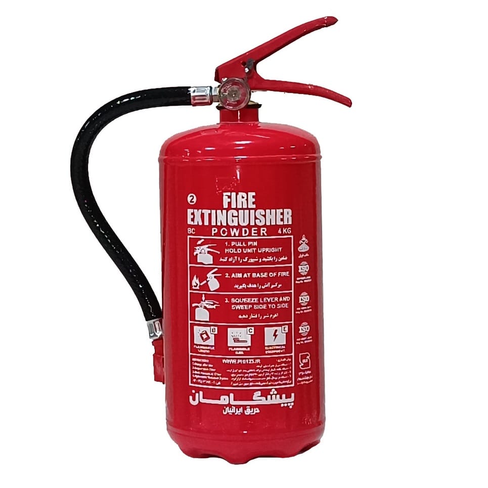 کپسول آتش نشانی 4 کیلوگرمی پودر و گاز پیشگامان